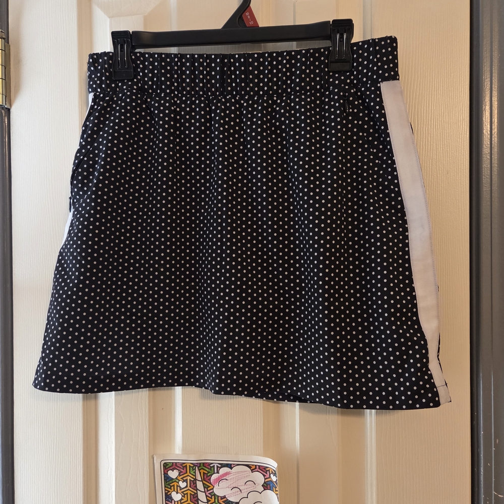Talbots Black and White Polka Dot Skort